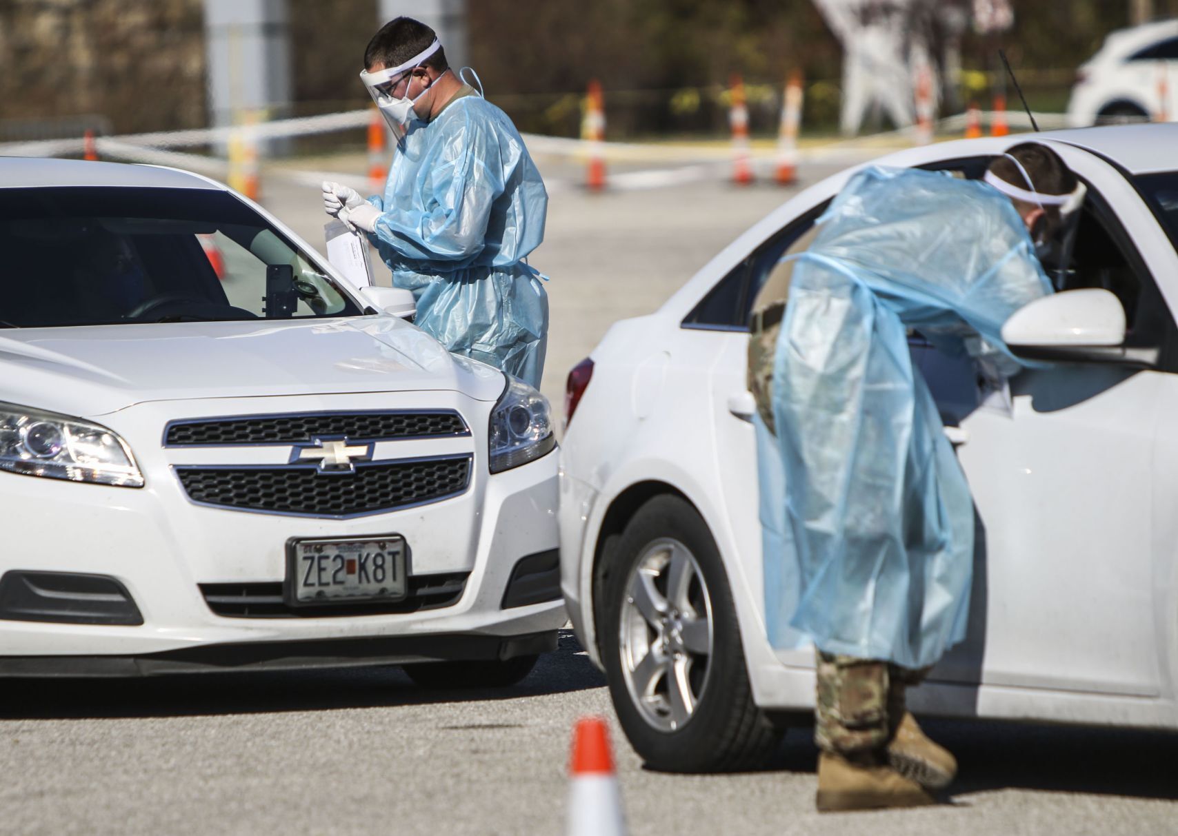 National Guard administers COVID-19 tests in St. Charles